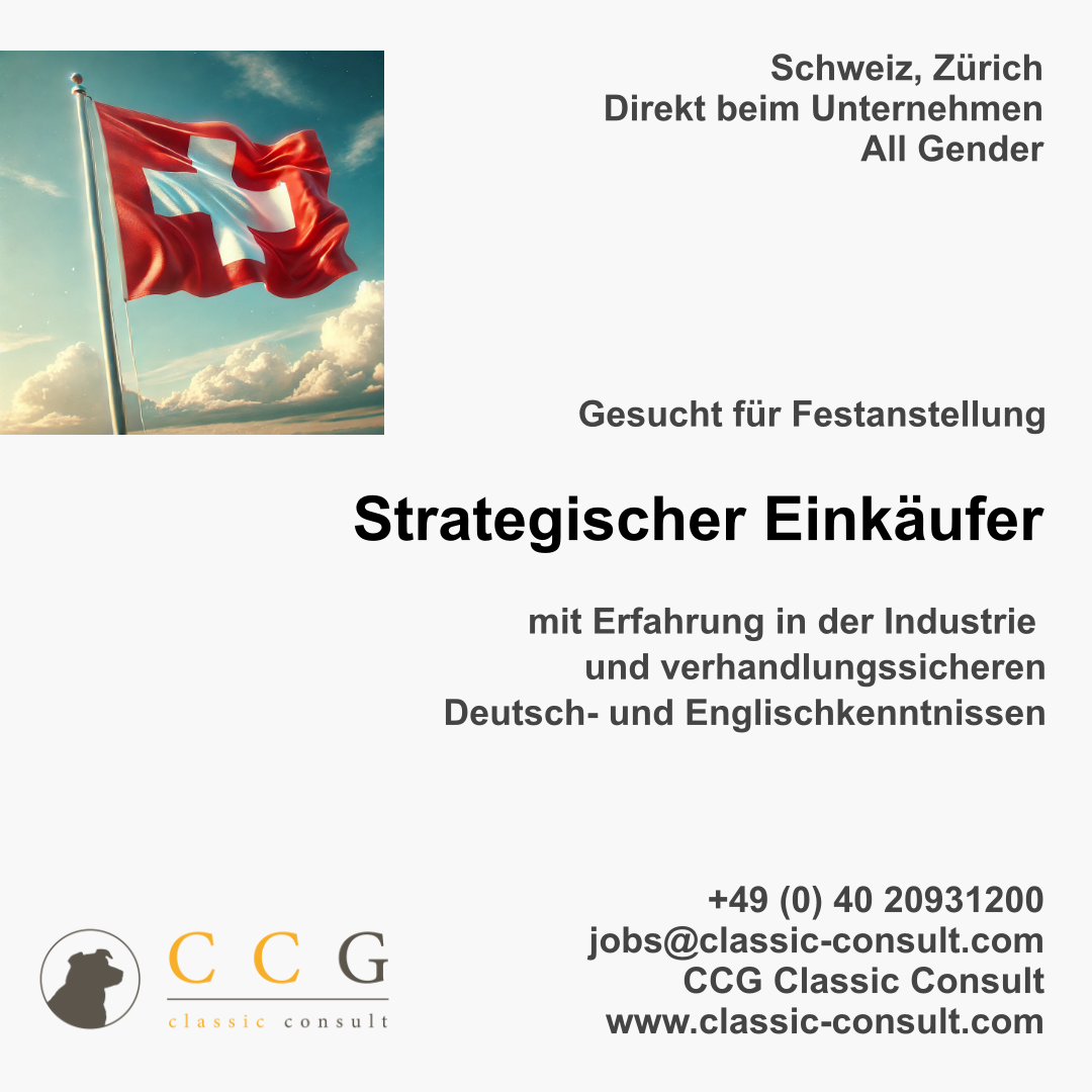 Strategischer Einkäufer (m/w/d) – Industrieunternehmen, Schweiz, Zürich / Zürich See</p>
<p>